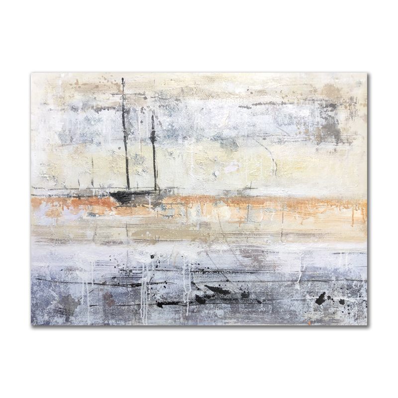 Custom Hand Painted Acrylic Canvas Landskab Maleri Wall Decor Abstract Artwork Canvas Olie til stue