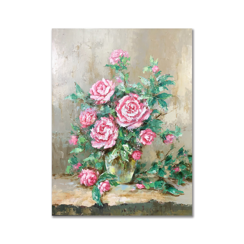 Factory Wholesale Flower Pure Hand-Painted Acrylic Canvas-Maleri Wall Decor Abstract Artwork Canvas Olie til stue